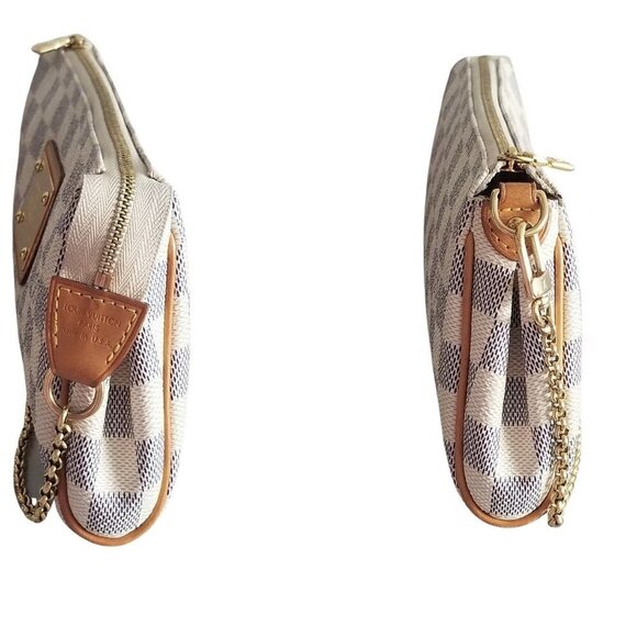 Authentic Louis Vuitton Eva Damier Azur Wristlet Handbag - Picture 11 of 14